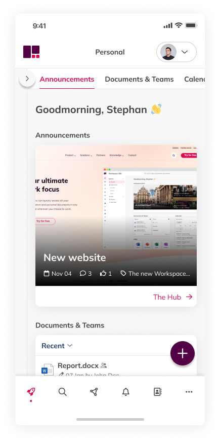 Homepage - Mobile