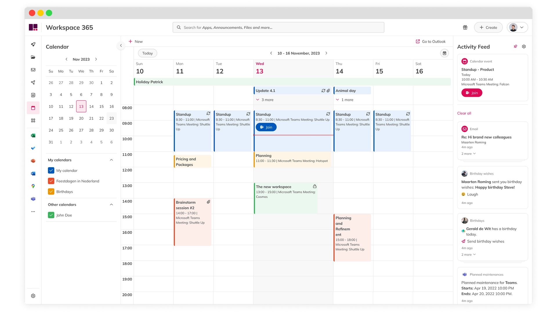 Calendar app